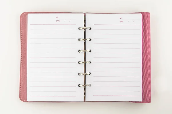 Notebook Pro Nahrávání Živé Obálky Růžové — Stock fotografie