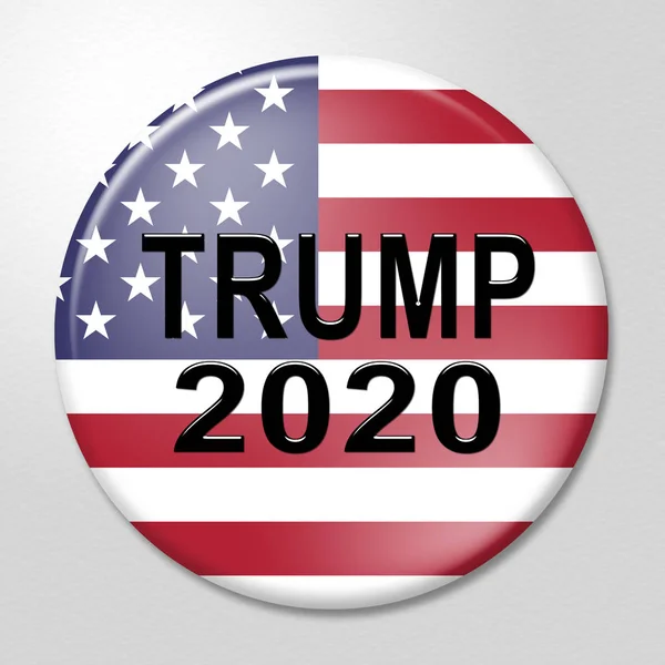 Trump 2020 Republicans Candidate For President Nomination. United States Voting For White House Reelection - 3d Illustration