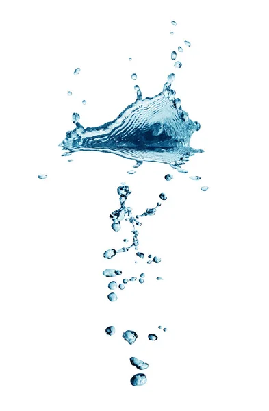 Гарний Абстрактний Блакитний Водяний Бриз Білому Тлі — стокове фото