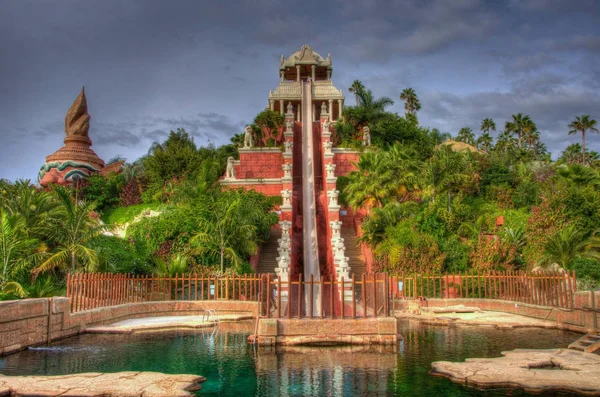 Waterglijbaan Jungles Tenerife Canarische Eilanden — Stockfoto