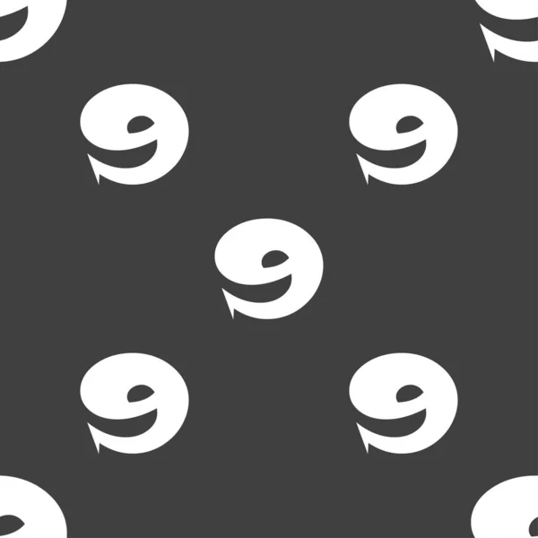 Symbolzeichen Nummer Neun Nahtloses Muster Auf Grauem Hintergrund Illustration — Stockfoto
