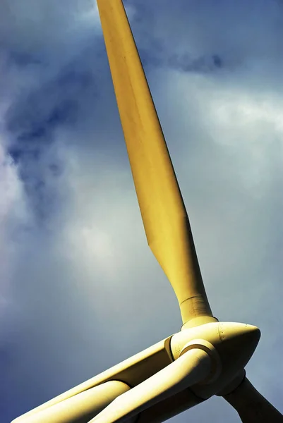 Wind Turbine Perpignan Languedoc Roussillon Pyrenees Orientales France Spring Day — Stock Photo, Image