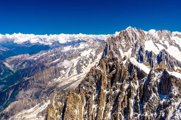 Montanhas Nevadas Chamonix Mont Blanc Haute Savoie Alpes França — Fotografia de Stock