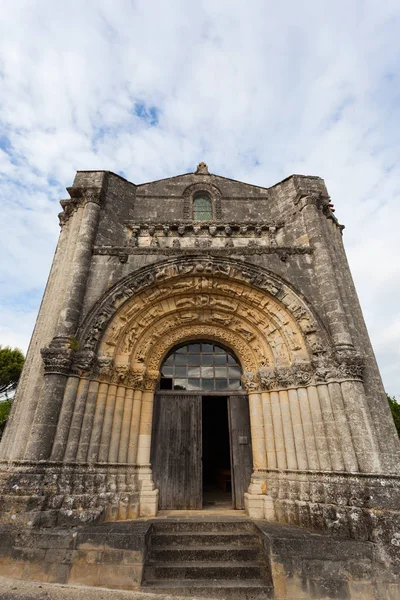 Västra Fasaden Notre Dame Assomption Fenioux Kyrka Charente Maritime Regionen — Stockfoto