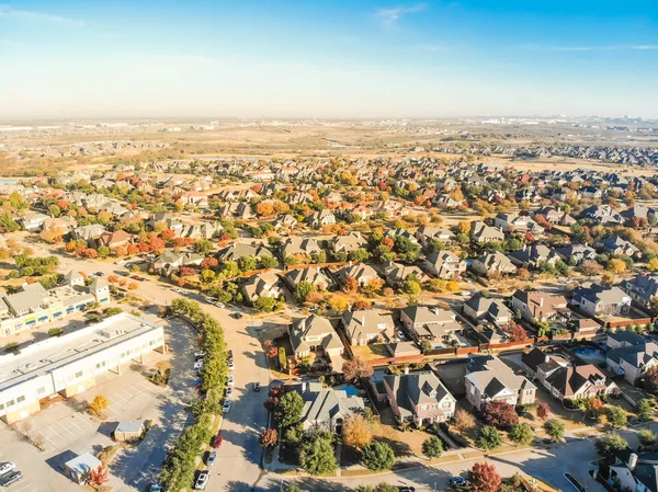 Aerial View Fejlesztési Környéken Cedar Hill Texas Usa Reggel Ősszel — Stock Fotó