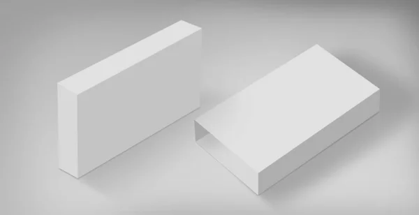 White Boxes Ground Mock Template Ready Your Design Clipping Path — стоковое фото