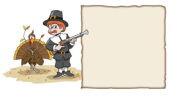 Turkey Lampshade Head Eluding Hunting Pilgrim Thanksgiving — Stock Photo, Image