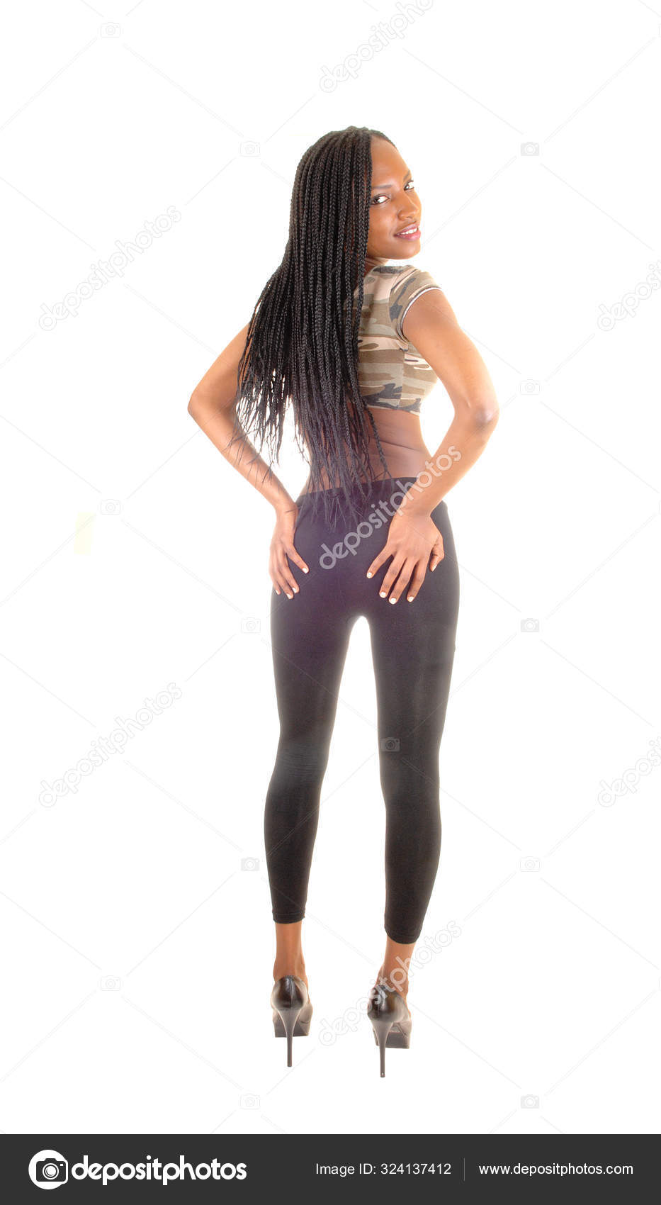 Young Tall African American Woman Standing Back Holding Her Butt Stock  Photo by ©YAYImages 324137412