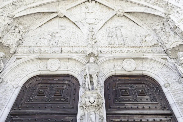 Fasáda Jeronimos Lisabonu Detail Staré Budovy Portugalsku Manuelová Architektura — Stock fotografie