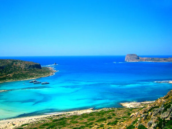 Erstaunliche Strand Griechenland Balos Gramvousa Hintergrund Und Tapeten Super Feinen — Stockfoto