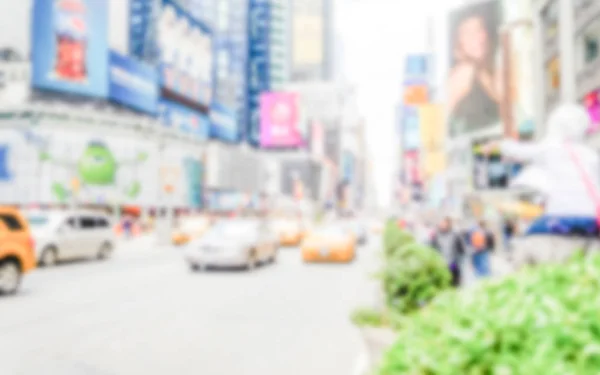纽约时代广场的背景被破坏了 故意使后期制作模糊不清 以达到防爆效果 — 图库照片
