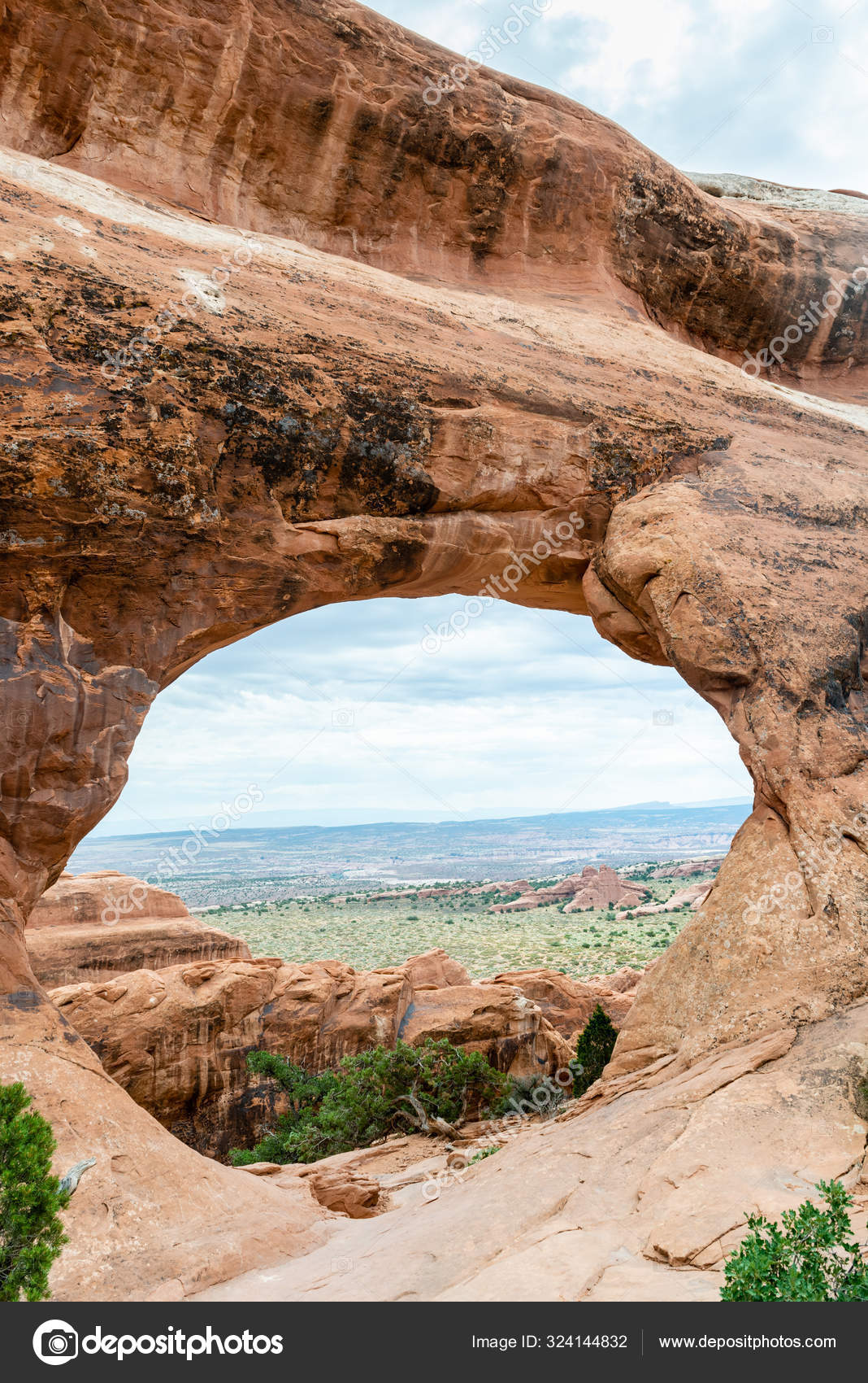 Partition Arch Devils Garden Trail Arches National Park Utah Stock