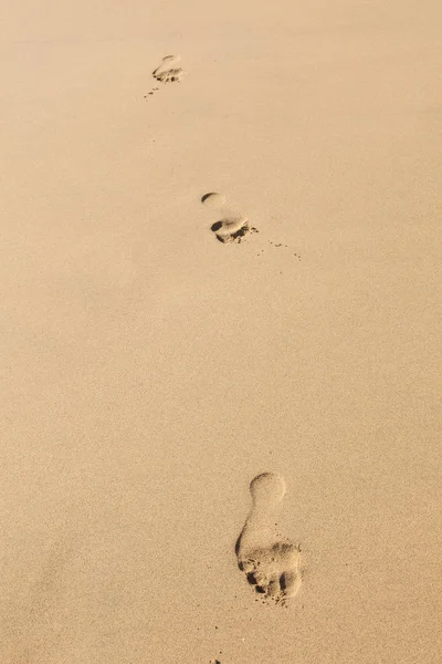 Pisadas Humanas Playa Arena Limpia — Foto de Stock