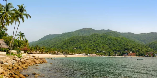 Panorama Van Yelapa Beach Een Zonnige Dag Een Van Mooiste — Stockfoto