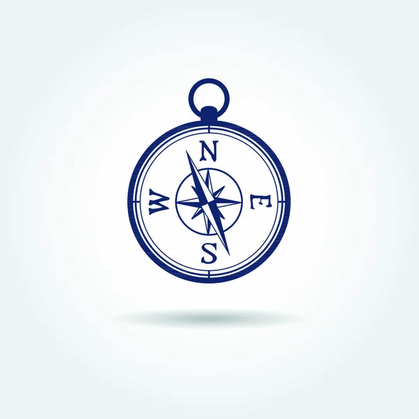 Hochglanz Kompass Vektorillustration — Stockvektor