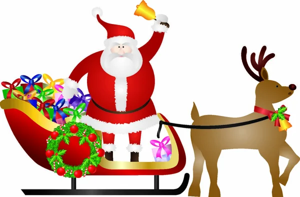 Noel Baba kızağa içinde | Vektörel çizim ©Dazdraperma | Vektörel #4345499