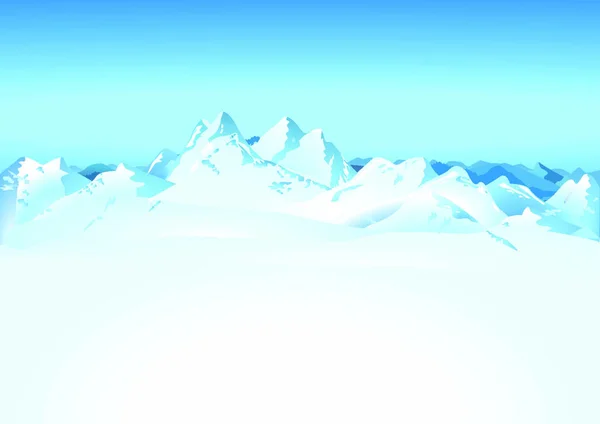 Montañas Altas Nieve — Vector de stock