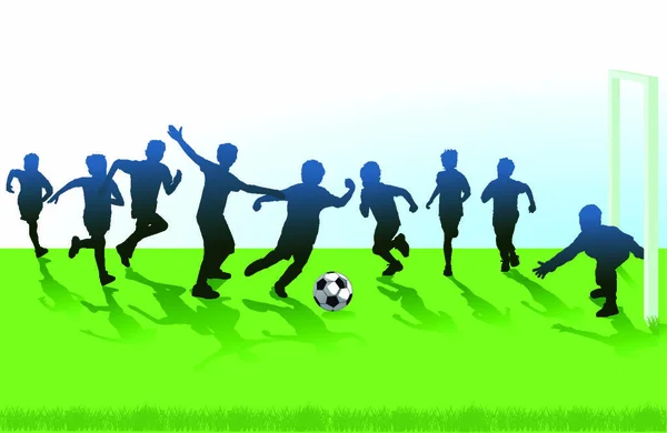 Football Pour Les Jeunes Illustration Vectorielle Couleur — Image vectorielle