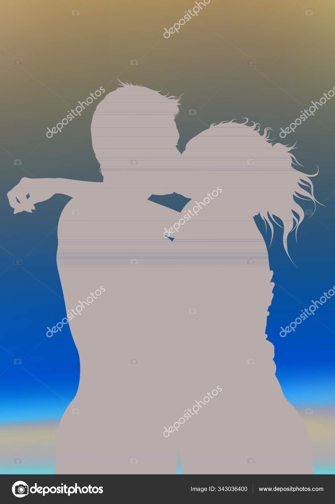 Good Night Kiss Colored Background Illustration Vector Stock Vector Image By C Yayimages 343036400