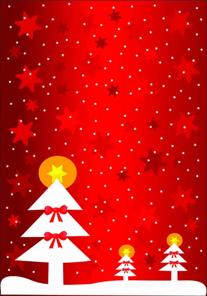 Fondo Del Árbol Navidad Ilustración Vectorial — Vector de stock