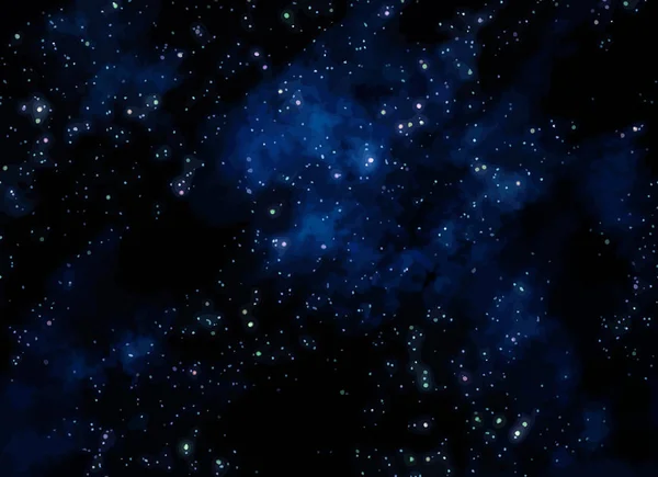 Imagen Estrellas Nubes Nebulosas Espacio Profundo — Vector de stock