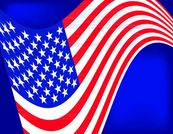 美国国旗 彩色矢量插图 — 图库矢量图片
