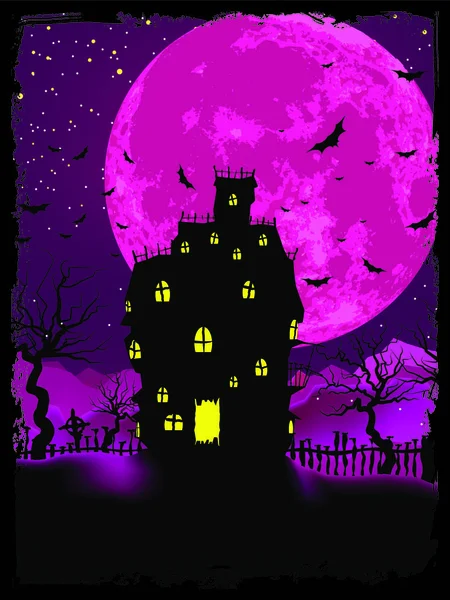Halloween Poster Mit Zombie Hintergrund Eps Vektordatei Enthalten — Stockvektor