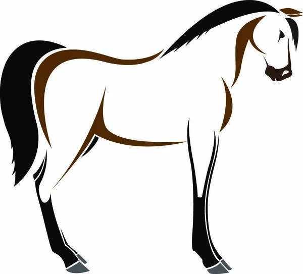 Immagine Vettoriale Cavallo Sfondo Bianco — Vettoriale Stock