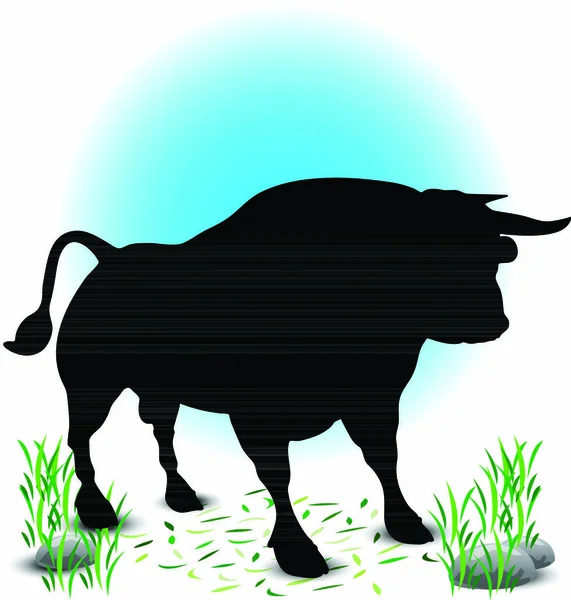 Eps Ilustração Vetorial Bull Silhouette —  Vetores de Stock
