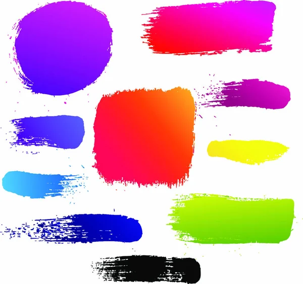 Set Macchie Colore Illustrazione Vettoriale — Vettoriale Stock