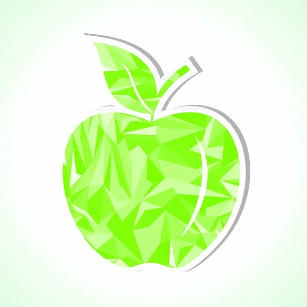Streszczenie Zielony Trójkąt Jabłko Wektor Ilustracja — Wektor stockowy