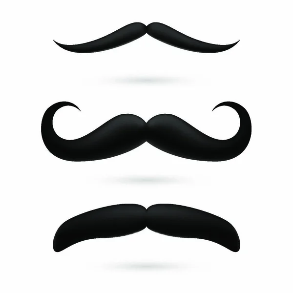 Set Black Wax Moustache White Stock Vector Image by ©YAYImages #347355870