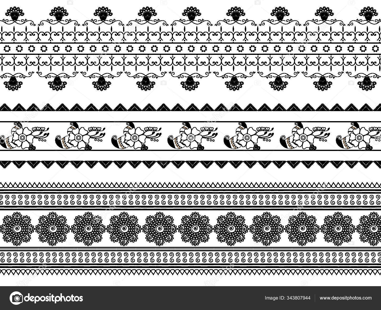 Indian border designs Vector Art Stock Images | Depositphotos
