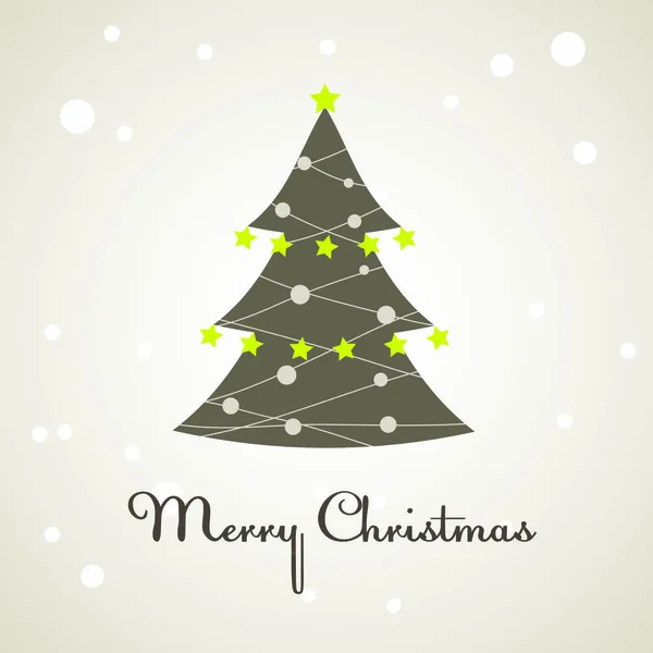 Arbre Noël Avec Décoration Colorée Illustration Vectorielle — Image vectorielle