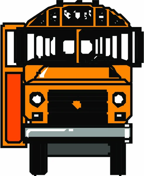 Autocarro Escolar Ilustração Vetorial Cores — Vetor de Stock