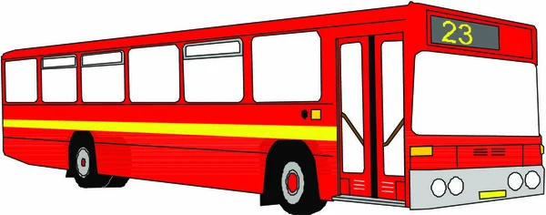 Vector Färg Buss Isolerad Bakgrunden — Stock vektor
