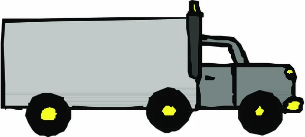 Vector Cartoon Lieferung Lastkraftwagen — Stockvektor