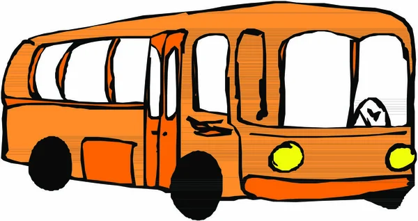 Bus Auf Weißem Hintergrund Vektor Illustration — Stockvektor