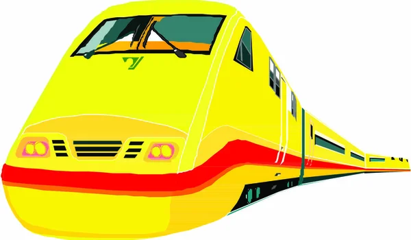 Locomotive Pour Transport Marchandises — Image vectorielle