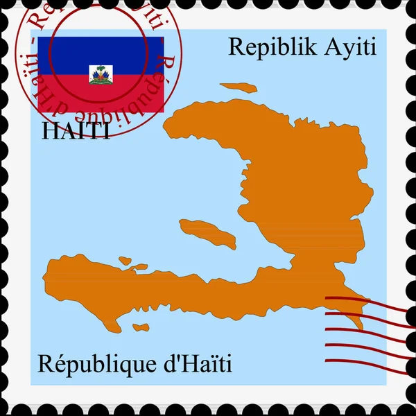 Post Nach Von Haiti — Stockvektor