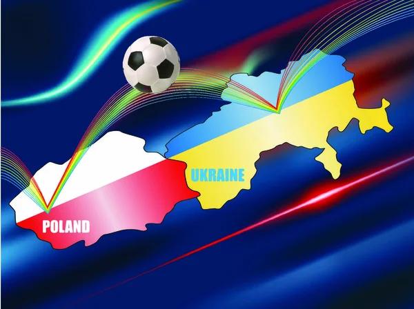 Vetor Ilustração Conceitual Campeonato Futebol Euro 2012 — Vetor de Stock