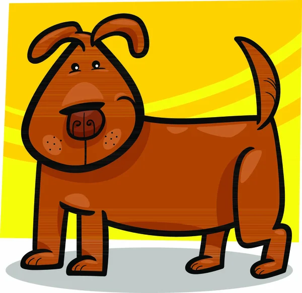 Dibujo Animado Doodle Ilustración Lindo Perro Cachorro — Vector de stock