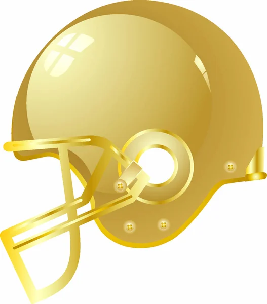 Fotbalová Helma Zlatý Vektor Eps — Stockový vektor