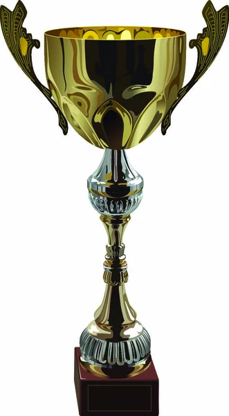 Trofeo Dorado Aislado Sobre Fondo — Vector de stock