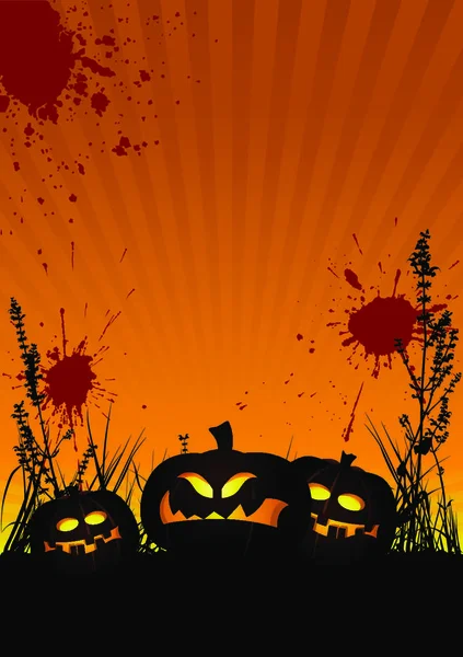 Halloween Achtergrond Vector Illustratie — Stockvector