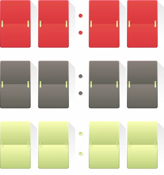 Tableau Basculement Dans Style Plat Différentes Couleurs Sur Fond Blanc — Image vectorielle