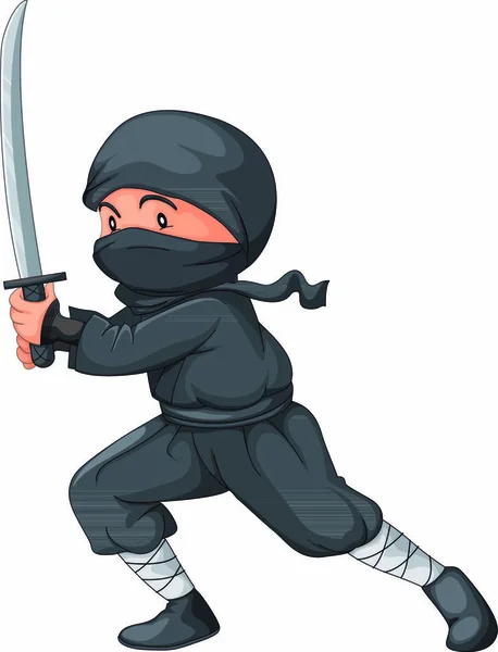 ninja Garoto desenho animado conceito 19975273 Vetor no Vecteezy