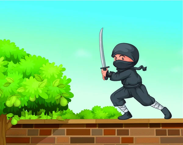 ilustração de desenho de garoto ninja em pé 18249982 PNG