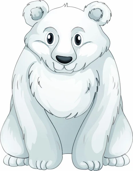 Ilustrace Ledního Medvěda Bílém Pozadí — Stockový vektor
