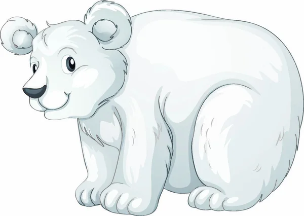 Ilustración Del Oso Polar Sobre Fondo Blanco — Archivo Imágenes Vectoriales